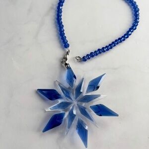 Crystal Snowflake Sun Catcher Christmas Tree Decor Czech Bohemia Crystal Gift